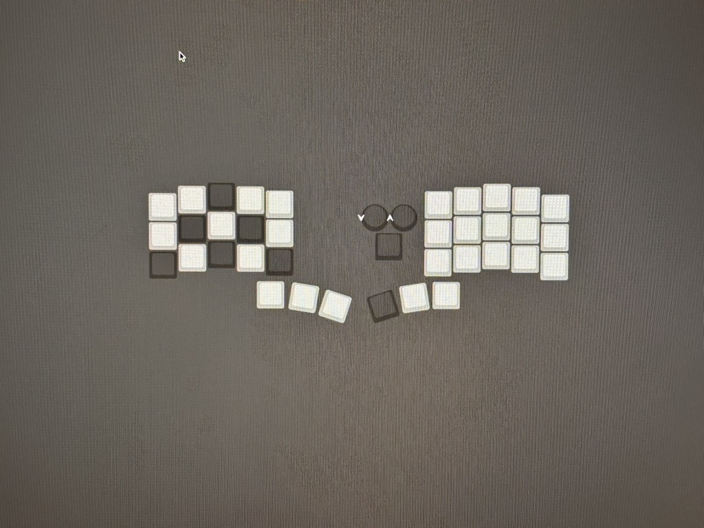 An image of a screen with black and white squares