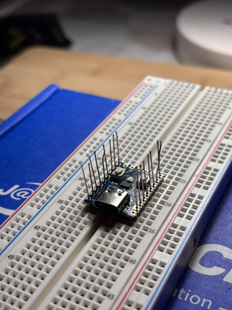 Another chip on top of a breadboard